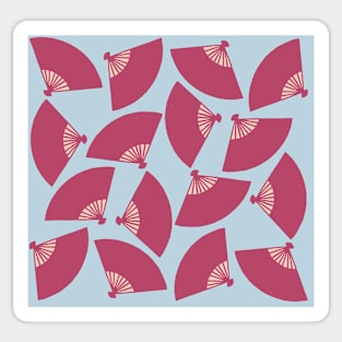 Art Deco Paper Fans  Bold Sticker